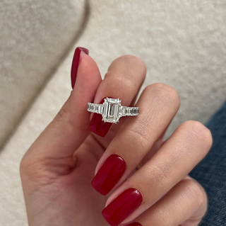 Round Halo, Pave & Split Shank Engagement Ring – 1.93 CT Lab Grown Diamond