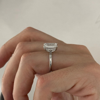 Round Halo, Pave & Split Shank Engagement Ring – 1.93 CT Lab Grown Diamond