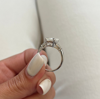 Round Halo, Pave & Split Shank Engagement Ring – 1.93 CT Lab Grown Diamond