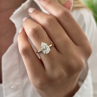 Round Halo, Pave & Split Shank Engagement Ring – 1.93 CT Lab Grown Diamond