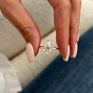 Round Halo, Pave & Split Shank Engagement Ring – 1.93 CT Lab Grown Diamond