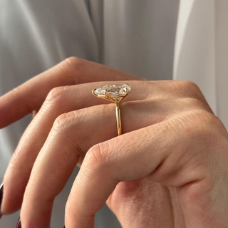 Round Halo, Pave & Split Shank Engagement Ring – 1.93 CT Lab Grown Diamond