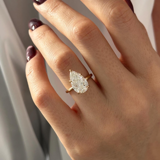 Round Halo, Pave & Split Shank Engagement Ring – 1.93 CT Lab Grown Diamond