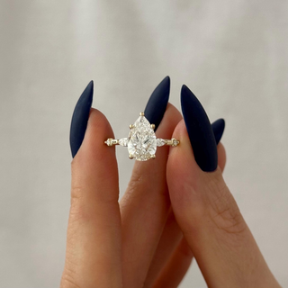 Round Halo, Pave & Split Shank Engagement Ring – 1.93 CT Lab Grown Diamond
