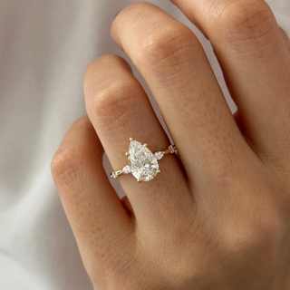 Round Halo, Pave & Split Shank Engagement Ring – 1.93 CT Lab Grown Diamond