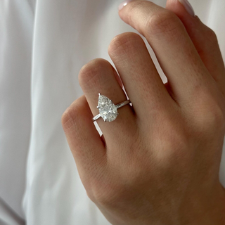 Round Halo, Pave & Split Shank Engagement Ring – 1.93 CT Lab Grown Diamond
