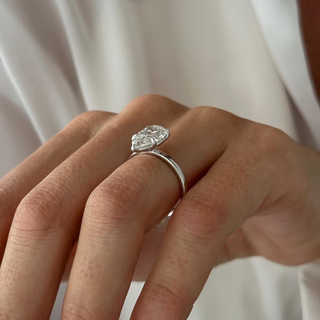 Round Halo, Pave & Split Shank Engagement Ring – 1.93 CT Lab Grown Diamond