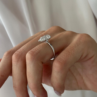 Round Halo, Pave & Split Shank Engagement Ring – 1.93 CT Lab Grown Diamond