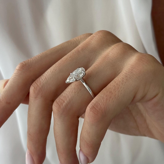Round Halo, Pave & Split Shank Engagement Ring – 1.93 CT Lab Grown Diamond