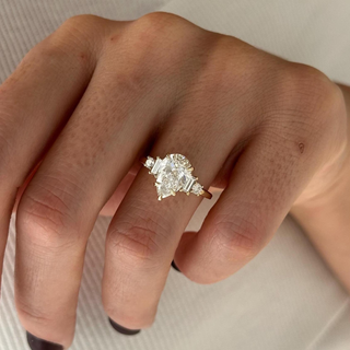 Round Halo, Pave & Split Shank Engagement Ring – 1.93 CT Lab Grown Diamond