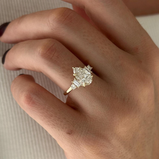 Round Halo, Pave & Split Shank Engagement Ring – 1.93 CT Lab Grown Diamond