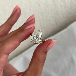 Round Halo, Pave & Split Shank Engagement Ring – 1.93 CT Lab Grown Diamond