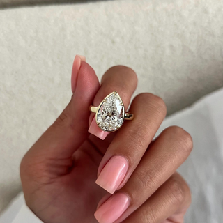 Round Halo, Pave & Split Shank Engagement Ring – 1.93 CT Lab Grown Diamond