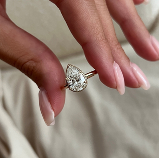Round Halo, Pave & Split Shank Engagement Ring – 1.93 CT Lab Grown Diamond