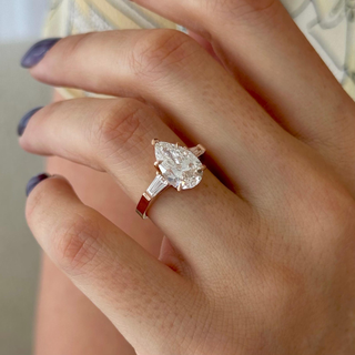 Round Halo, Pave & Split Shank Engagement Ring – 1.93 CT Lab Grown Diamond