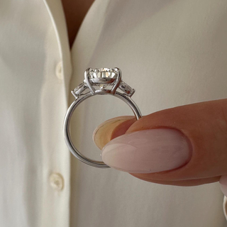 Round Halo, Pave & Split Shank Engagement Ring – 1.93 CT Lab Grown Diamond