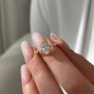 Round Halo, Pave & Split Shank Engagement Ring – 1.93 CT Lab Grown Diamond