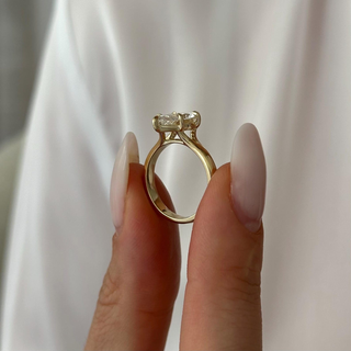 Round Halo, Pave & Split Shank Engagement Ring – 1.93 CT Lab Grown Diamond