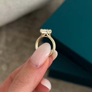 Round Halo, Pave & Split Shank Engagement Ring – 1.93 CT Lab Grown Diamond