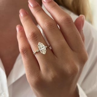 Round Halo, Pave & Split Shank Engagement Ring – 1.93 CT Lab Grown Diamond