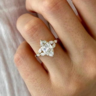 Round Halo, Pave & Split Shank Engagement Ring – 1.93 CT Lab Grown Diamond