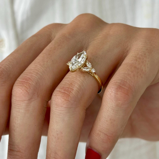 Round Halo, Pave & Split Shank Engagement Ring – 1.93 CT Lab Grown Diamond