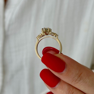 Round Halo, Pave & Split Shank Engagement Ring – 1.93 CT Lab Grown Diamond