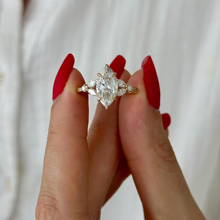 Round Halo, Pave & Split Shank Engagement Ring – 1.93 CT Lab Grown Diamond