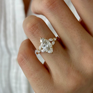 Round Halo, Pave & Split Shank Engagement Ring – 1.93 CT Lab Grown Diamond