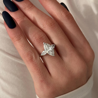 Round Halo, Pave & Split Shank Engagement Ring – 1.93 CT Lab Grown Diamond