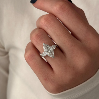 Round Halo, Pave & Split Shank Engagement Ring – 1.93 CT Lab Grown Diamond