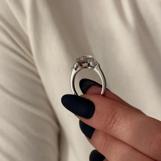 Round Halo, Pave & Split Shank Engagement Ring – 1.93 CT Lab Grown Diamond