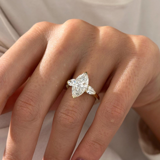 Round Halo, Pave & Split Shank Engagement Ring – 1.93 CT Lab Grown Diamond