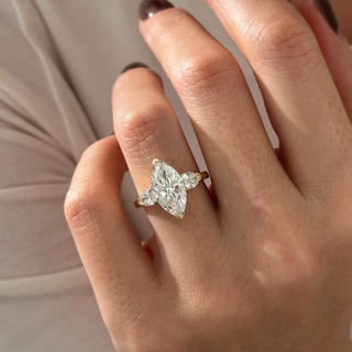Round Halo, Pave & Split Shank Engagement Ring – 1.93 CT Lab Grown Diamond