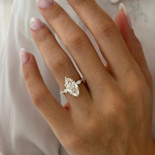 Round Halo, Pave & Split Shank Engagement Ring – 1.93 CT Lab Grown Diamond