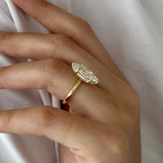 Round Halo, Pave & Split Shank Engagement Ring – 1.93 CT Lab Grown Diamond