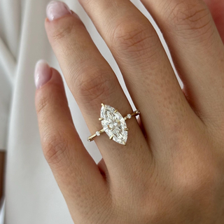 Round Halo, Pave & Split Shank Engagement Ring – 1.93 CT Lab Grown Diamond