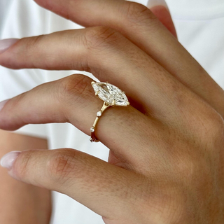 Round Halo, Pave & Split Shank Engagement Ring – 1.93 CT Lab Grown Diamond