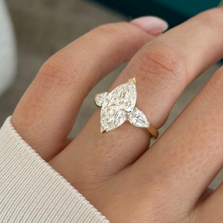 Round Halo, Pave & Split Shank Engagement Ring – 1.93 CT Lab Grown Diamond