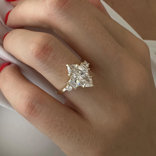 Round Halo, Pave & Split Shank Engagement Ring – 1.93 CT Lab Grown Diamond