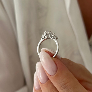 Round Halo, Pave & Split Shank Engagement Ring – 1.93 CT Lab Grown Diamond