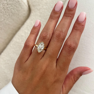 Round Halo, Pave & Split Shank Engagement Ring – 1.93 CT Lab Grown Diamond