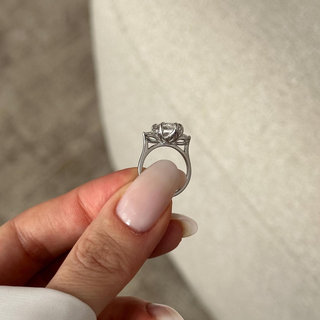 Round Halo, Pave & Split Shank Engagement Ring – 1.93 CT Lab Grown Diamond