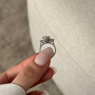 Round Halo, Pave & Split Shank Engagement Ring – 1.93 CT Lab Grown Diamond