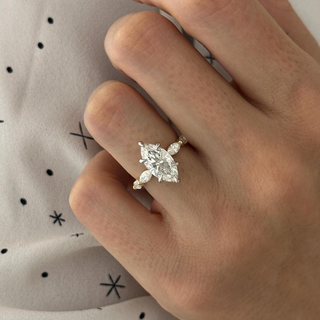 Round Halo, Pave & Split Shank Engagement Ring – 1.93 CT Lab Grown Diamond