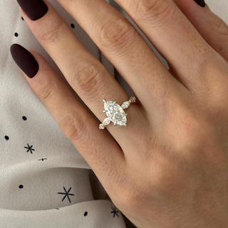 Round Halo, Pave & Split Shank Engagement Ring – 1.93 CT Lab Grown Diamond