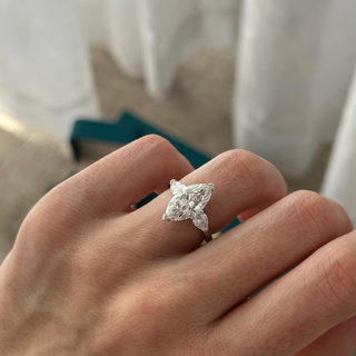 Round Halo, Pave & Split Shank Engagement Ring – 1.93 CT Lab Grown Diamond