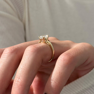 Round Halo, Pave & Split Shank Engagement Ring – 1.93 CT Lab Grown Diamond