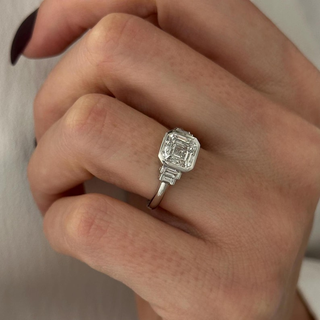 Round Halo, Pave & Split Shank Engagement Ring – 1.93 CT Lab Grown Diamond