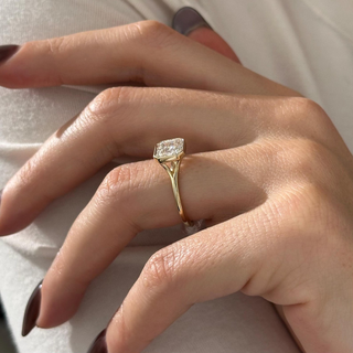 Round Halo, Pave & Split Shank Engagement Ring – 1.93 CT Lab Grown Diamond